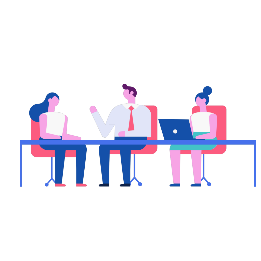 My project-1 (85) Conference desk | Lady on left sitting at table talking to man in the middle also sitting, woman sitting on right on laptop | What is API Software | Amazon Ads Management | Custom CRM Development | Web Design Services | Software Customer Relationship Management